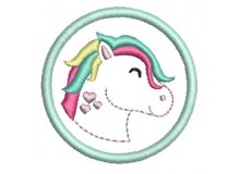 Stickserie - Pferd Pferdekopf 2 Button